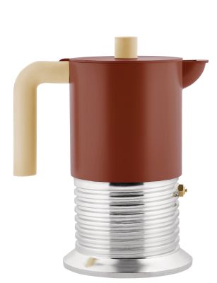 PM01/6 Vite Espressokocher für 6 Tassen Alessi Braun